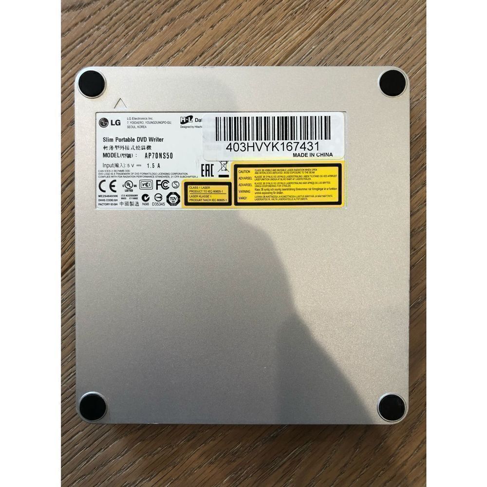 LG Slim Portable DVD Writer - Silver - Picture 2 of 4